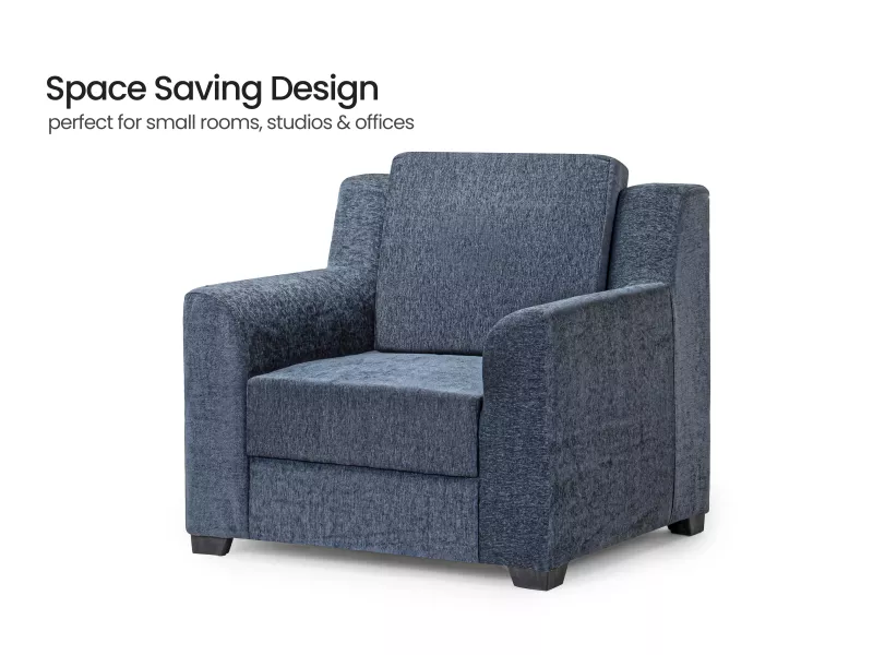 Erica Upholstered Single Seater Sofa in Livid Color